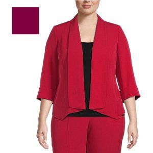 NEW Kasper Plus Open Front Flyaway Shawl Blazer